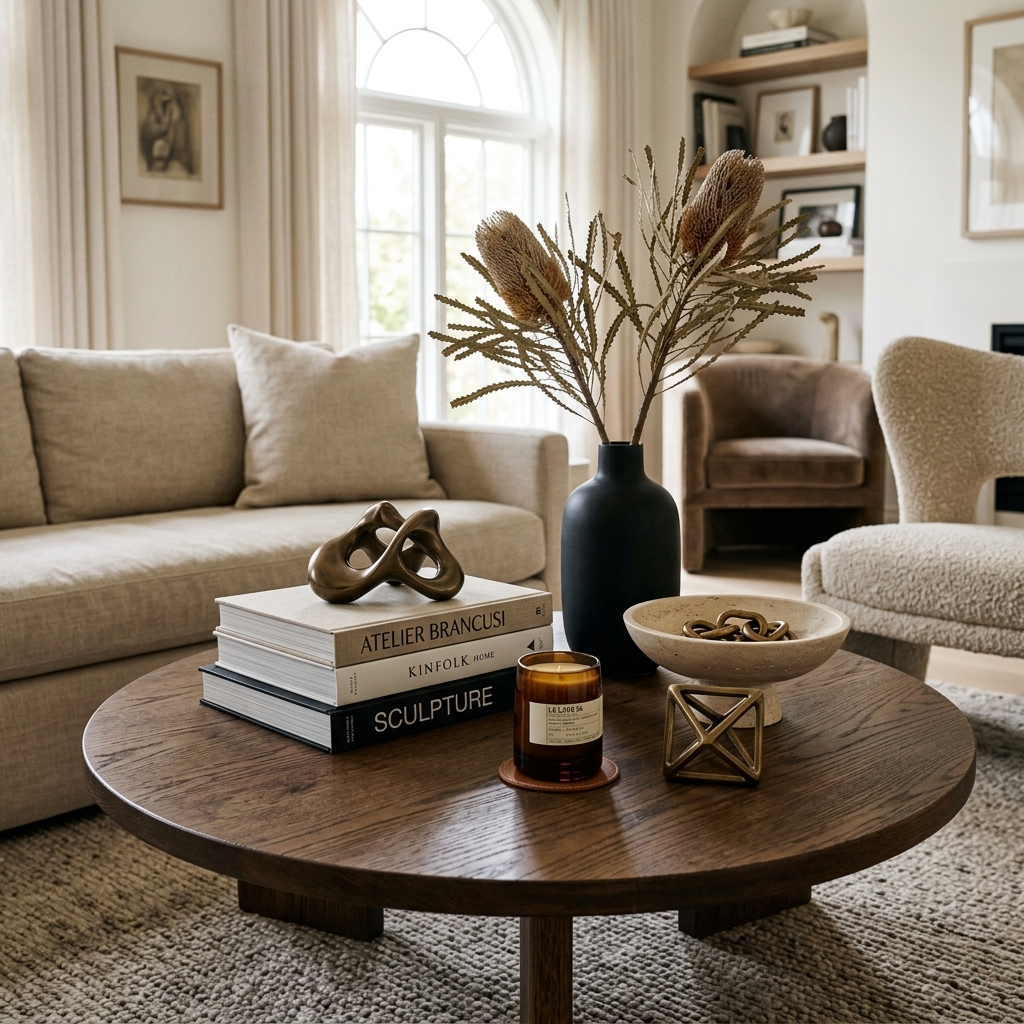 How To Style A Round Coffee Table Like A Designer