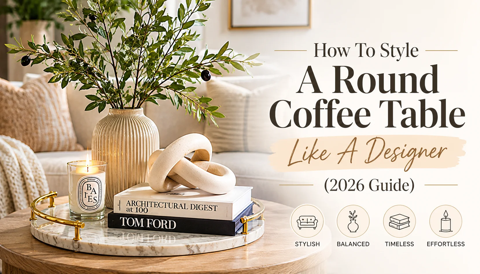 How to Style a Round Coffee Table Like a Designer